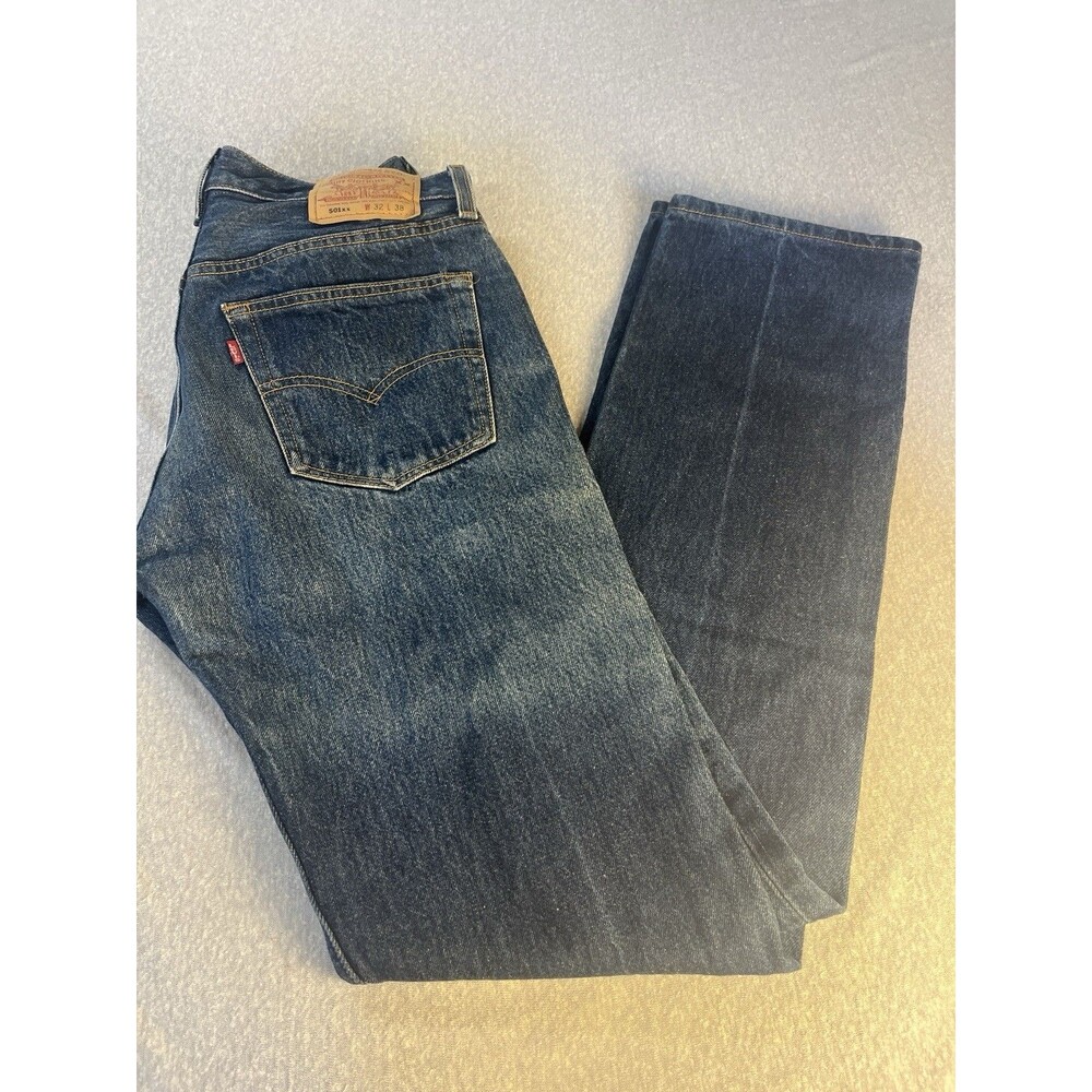 VTG Levi’s 501xx Button Fly Jeans 90’s Made In USA 32x38 Please Read 35” Inseam
